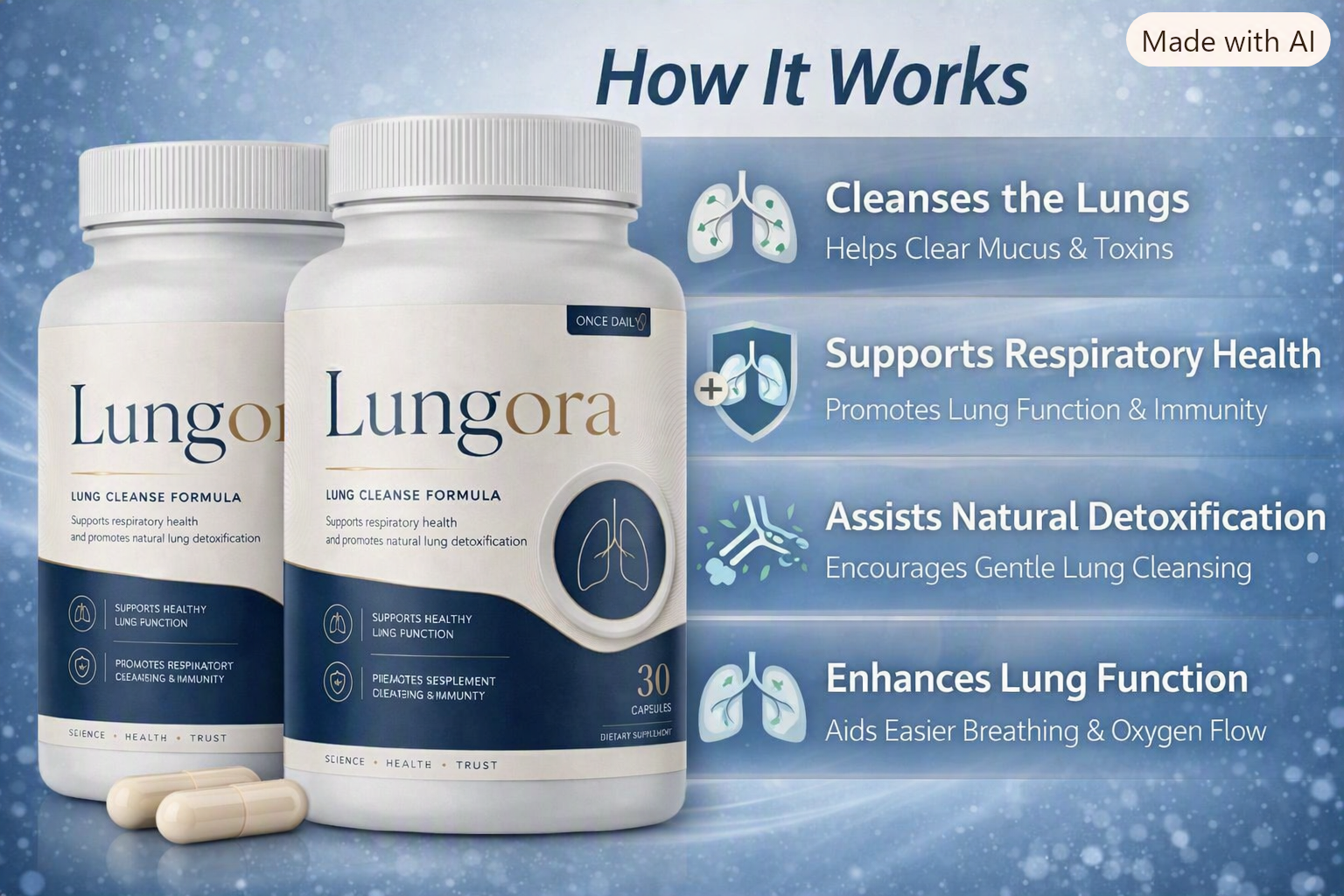 How Lungora works — 4 pillars